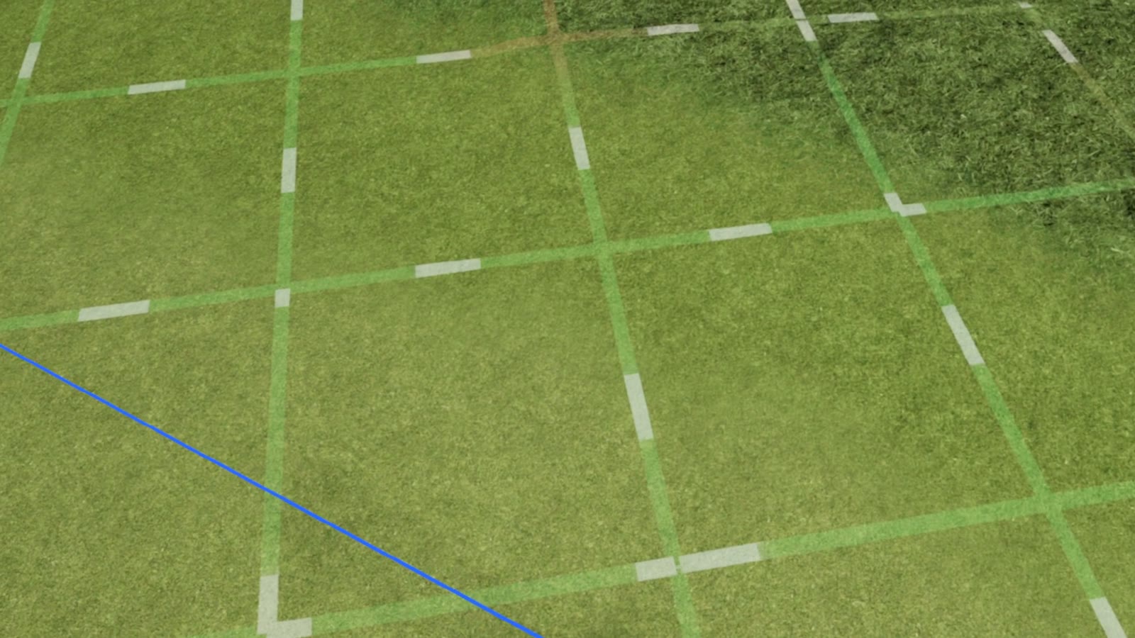 Green contour grid with the read line on the putt